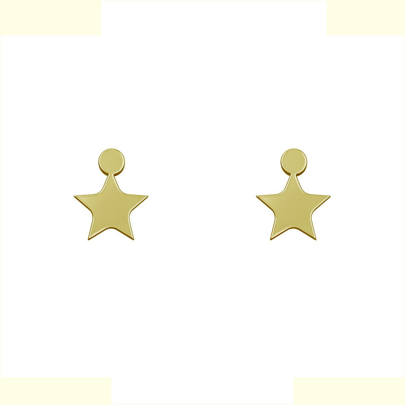 گوشواره طلا 18 عیار زنانه مدوپد مدل ستاره کد GA1-14252
