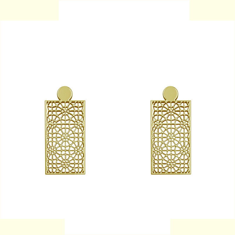 گوشواره طلا 18 عیار زنانه مدوپد مدل هندسی کد GA1-14267 گوشواره طلا 18 عیار زنانه مدوپد مدل هندسی کد GA1-14267