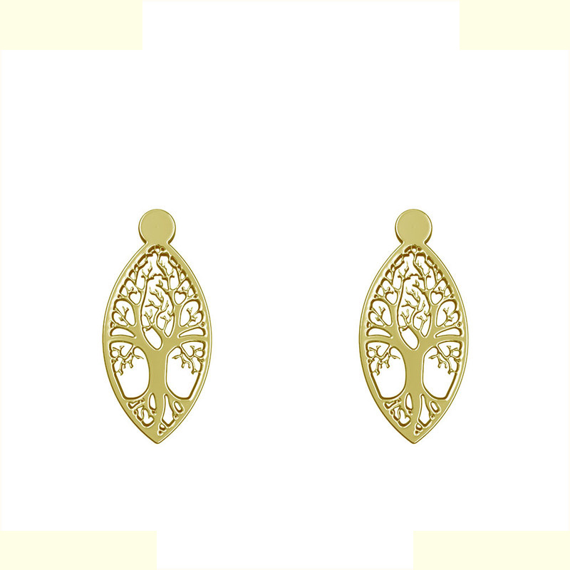 گوشواره طلا 18 عیار زنانه مدوپد مدل درخت کد GA1-14281 گوشواره طلا 18 عیار زنانه مدوپد مدل درخت کد GA1-14281
