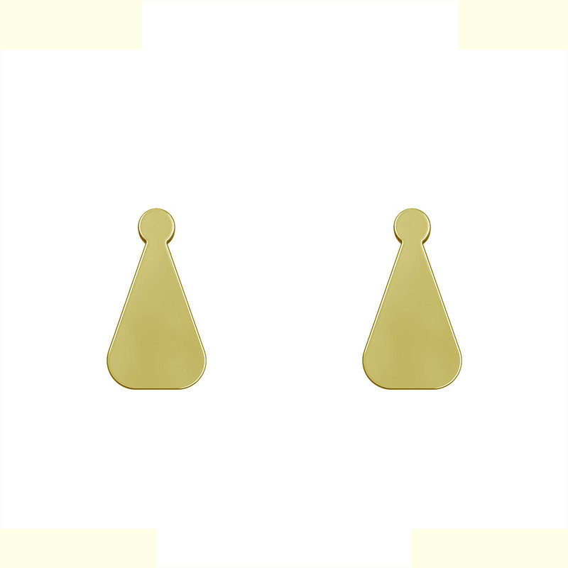 گوشواره طلا 18 عیار زنانه مدوپد مدل مثلث کد GA1-14292