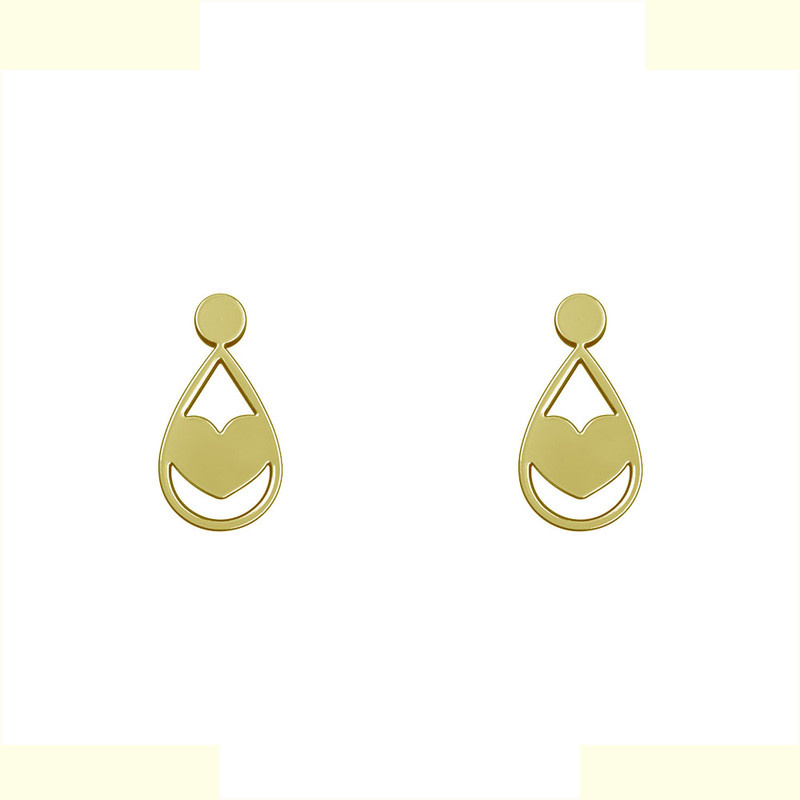 گوشواره طلا 18 عیار زنانه مدوپد مدل قلب کد GA1-14303 گوشواره طلا 18 عیار زنانه مدوپد مدل قلب کد GA1-14303