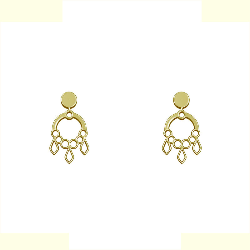 گوشواره طلا 18 عیار زنانه مدوپد مدل هندسی کد GA1-14329 گوشواره طلا 18 عیار زنانه مدوپد مدل هندسی کد GA1-14329