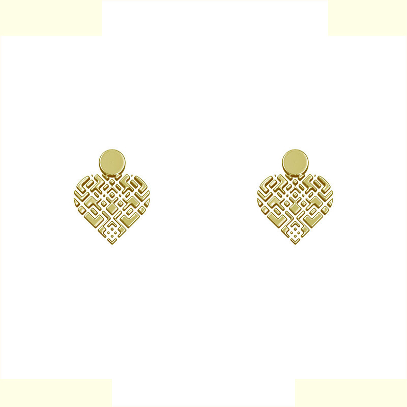 گوشواره طلا 18 عیار زنانه مدوپد مدل قلب کد GA1-14373 گوشواره طلا 18 عیار زنانه مدوپد مدل قلب کد GA1-14373