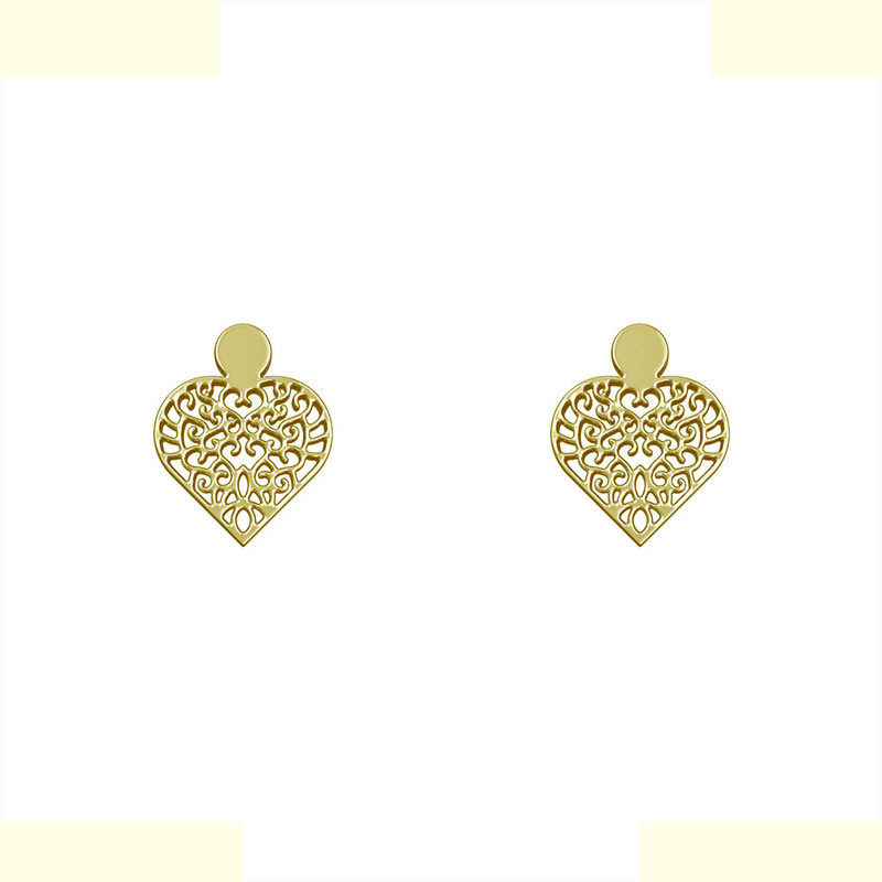 گوشواره طلا 18 عیار زنانه مدوپد مدل قلب کد GA1-14374 گوشواره طلا 18 عیار زنانه مدوپد مدل قلب کد GA1-14374
