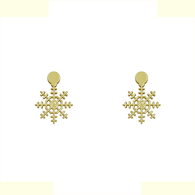 گوشواره طلا 18 عیار زنانه مدوپد مدل هندسی کد GA1-14412