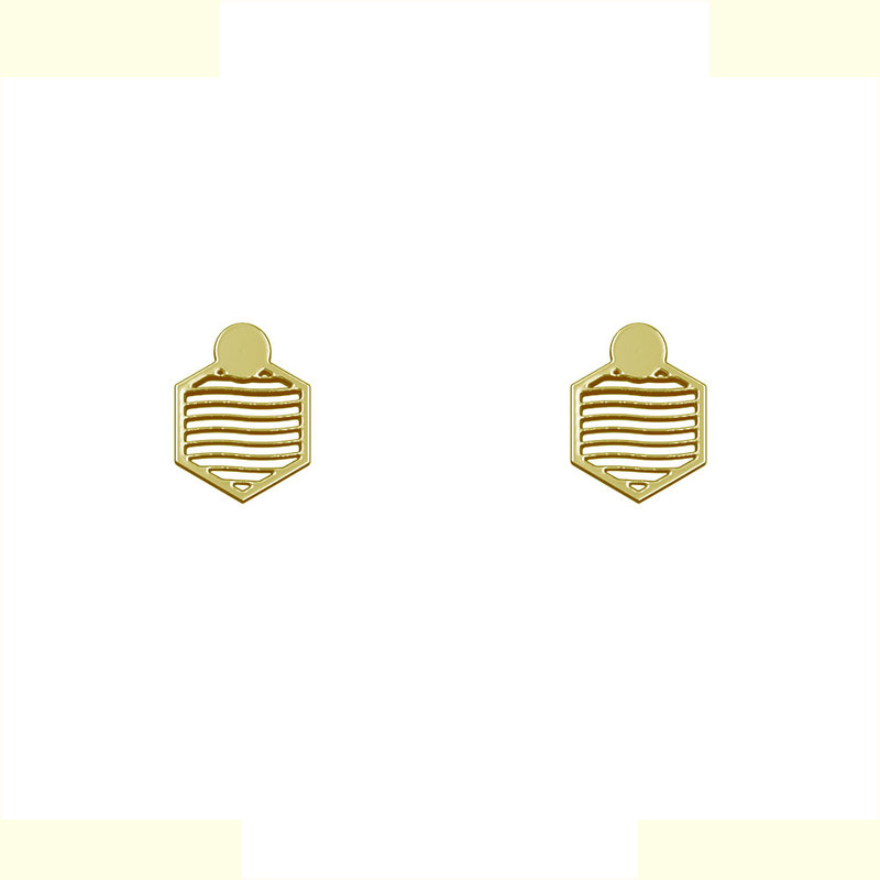 گوشواره طلا 18 عیار زنانه مدوپد مدل هندسی کد GA1-14429 گوشواره طلا 18 عیار زنانه مدوپد مدل هندسی کد GA1-14429