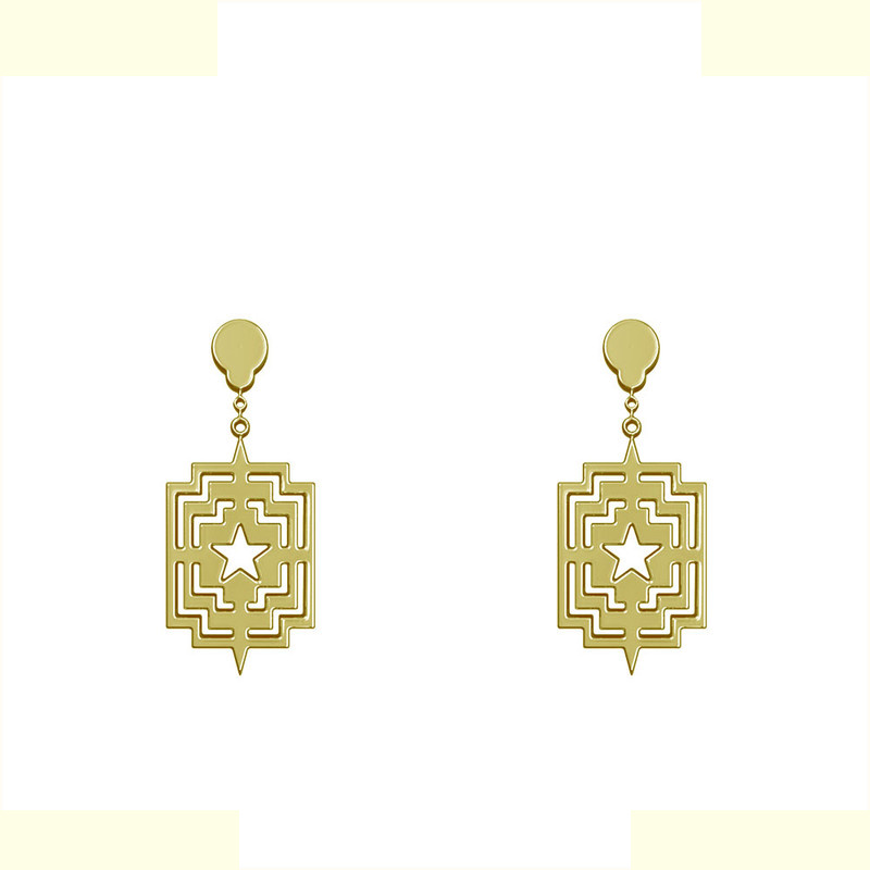 گوشواره طلا 18 عیار زنانه مدوپد مدل هندسی کد GA1-14434 گوشواره طلا 18 عیار زنانه مدوپد مدل هندسی کد GA1-14434