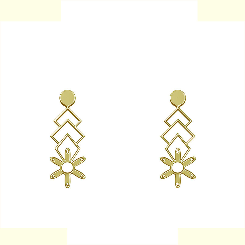 گوشواره طلا 18 عیار زنانه مدوپد مدل هندسی کد GA1-14535 گوشواره طلا 18 عیار زنانه مدوپد مدل هندسی کد GA1-14535