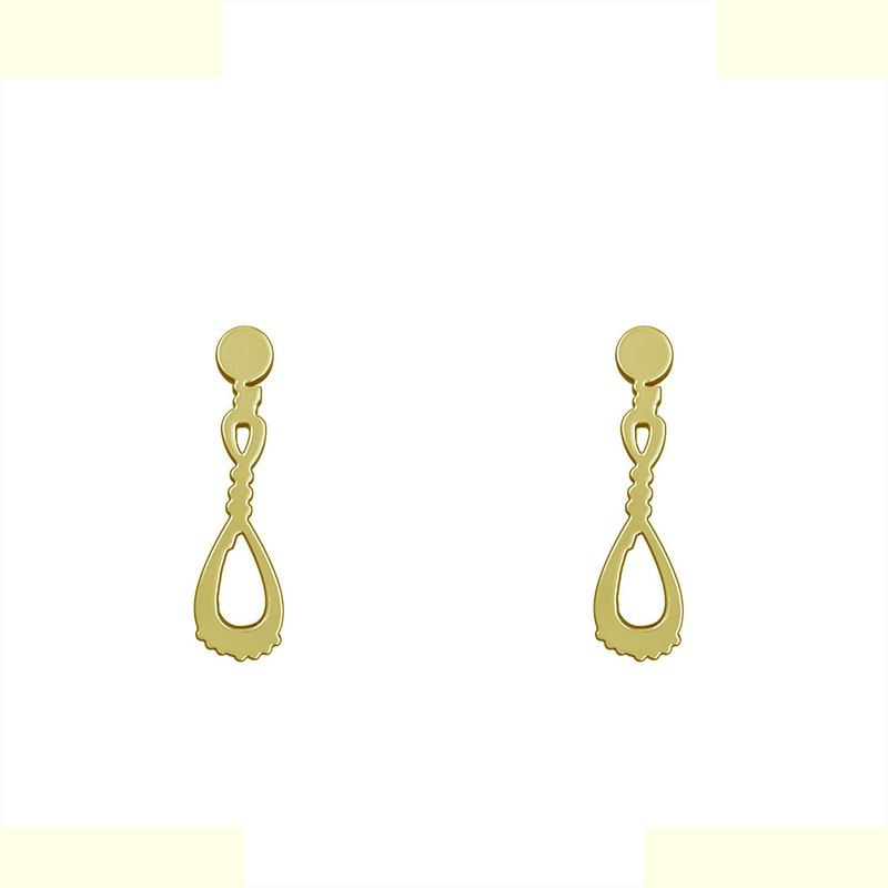 گوشواره طلا 18 عیار زنانه مدوپد مدل هندسی کد GA1-14681