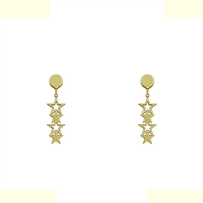 گوشواره طلا 18 عیار زنانه مدوپد مدل ستاره کد GA1-14764