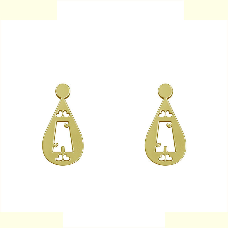 گوشواره طلا 18 عیار زنانه مدوپد مدل A حرف کد GA1-14814 گوشواره طلا 18 عیار زنانه مدوپد مدل A حرف کد GA1-14814