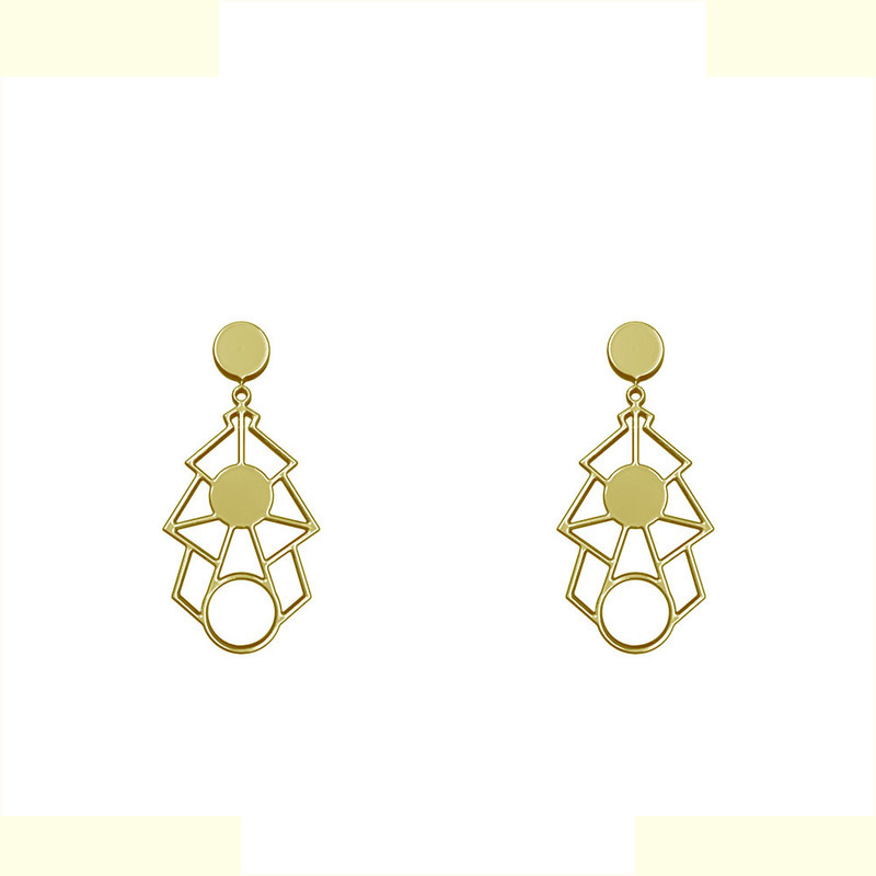 گوشواره طلا 18 عیار زنانه مدوپد مدل هندسی کد GA1-14846 گوشواره طلا 18 عیار زنانه مدوپد مدل هندسی کد GA1-14846