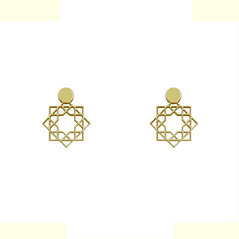 گوشواره طلا 18 عیار زنانه مدوپد مدل هندسی کد GA1-14872 گوشواره طلا 18 عیار زنانه مدوپد مدل هندسی کد GA1-14872