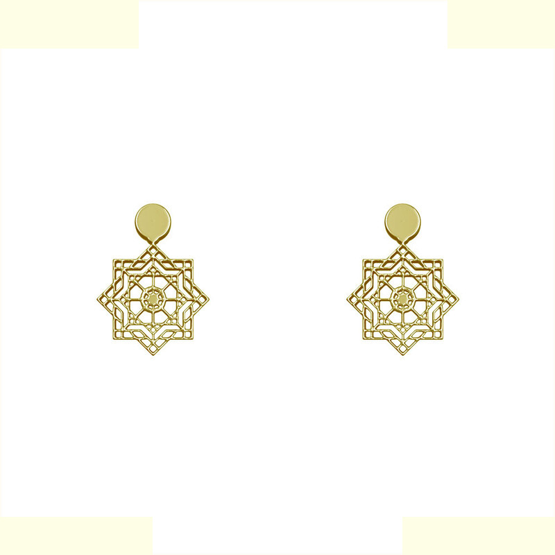 گوشواره طلا 18 عیار زنانه مدوپد مدل هندسی کد GA1-14873 گوشواره طلا 18 عیار زنانه مدوپد مدل هندسی کد GA1-14873