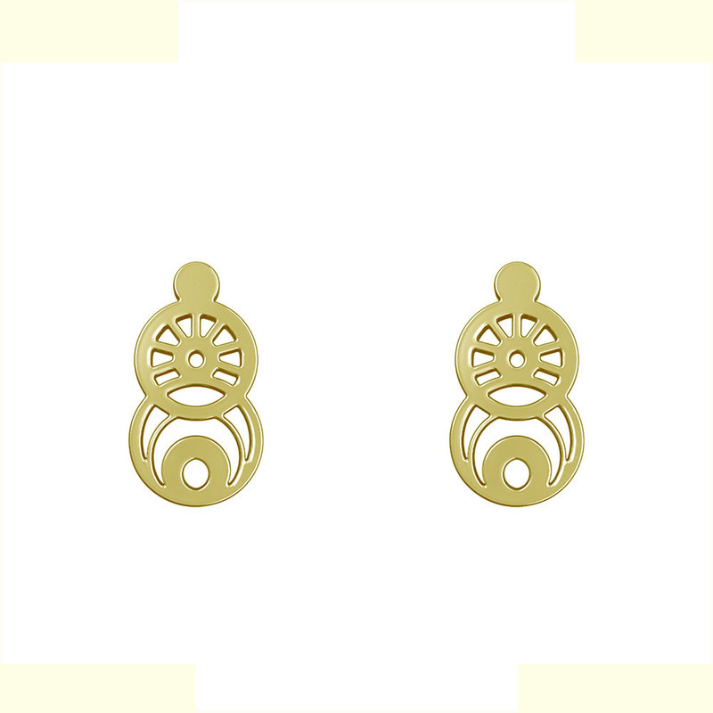 گوشواره طلا 18 عیار زنانه مدوپد مدل هندسی کد GA1-14883 گوشواره طلا 18 عیار زنانه مدوپد مدل هندسی کد GA1-14883