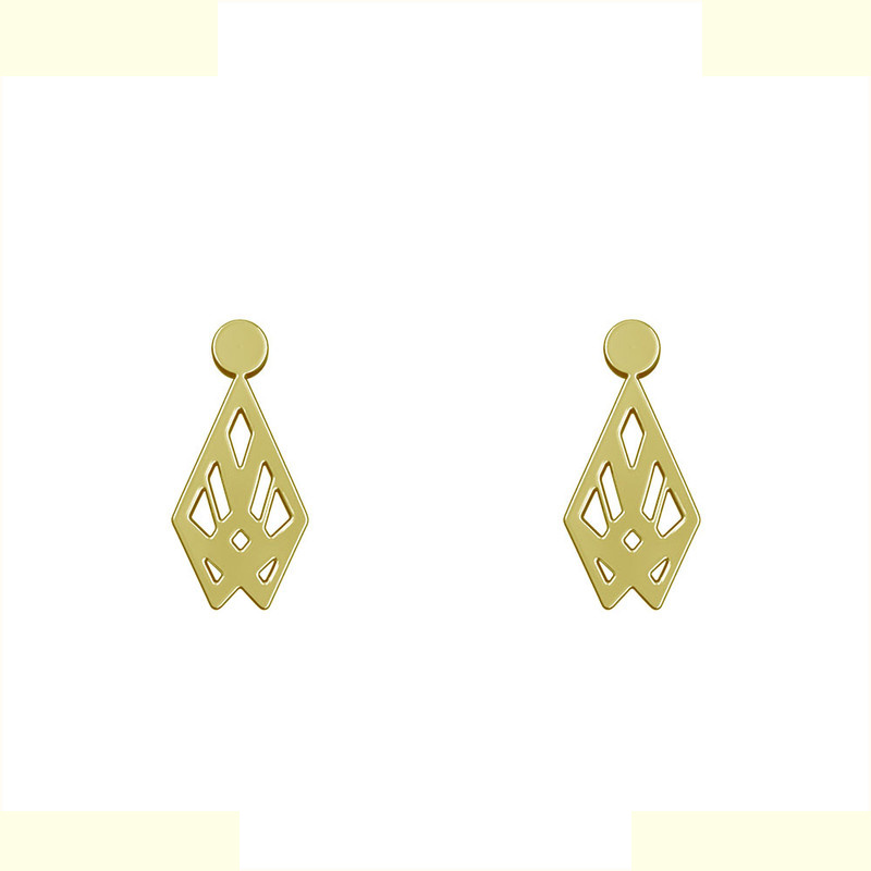 گوشواره طلا 18 عیار زنانه مدوپد مدل هندسی کد GA1-14884 گوشواره طلا 18 عیار زنانه مدوپد مدل هندسی کد GA1-14884