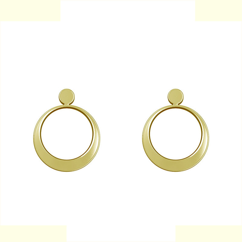 گوشواره طلا 18 عیار زنانه مدوپد مدل دایره کد GA1-14892