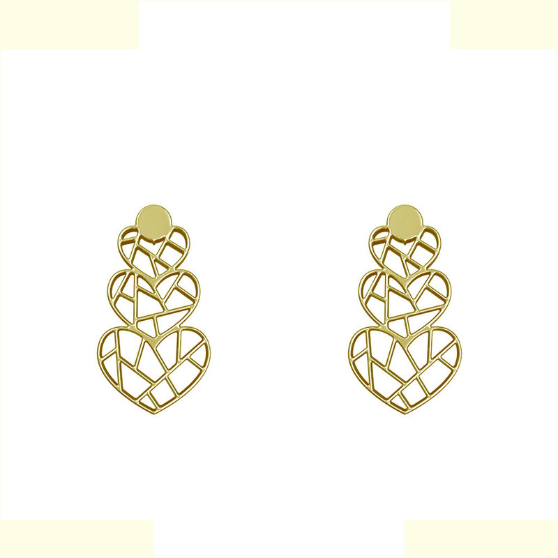 گوشواره طلا 18 عیار زنانه مدوپد مدل قلب کد GA1-14955 گوشواره طلا 18 عیار زنانه مدوپد مدل قلب کد GA1-14955