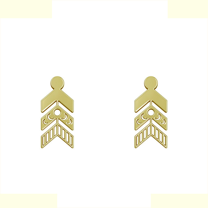 گوشواره طلا 18 عیار زنانه مدوپد مدل هندسی کد GA1-14982 گوشواره طلا 18 عیار زنانه مدوپد مدل هندسی کد GA1-14982