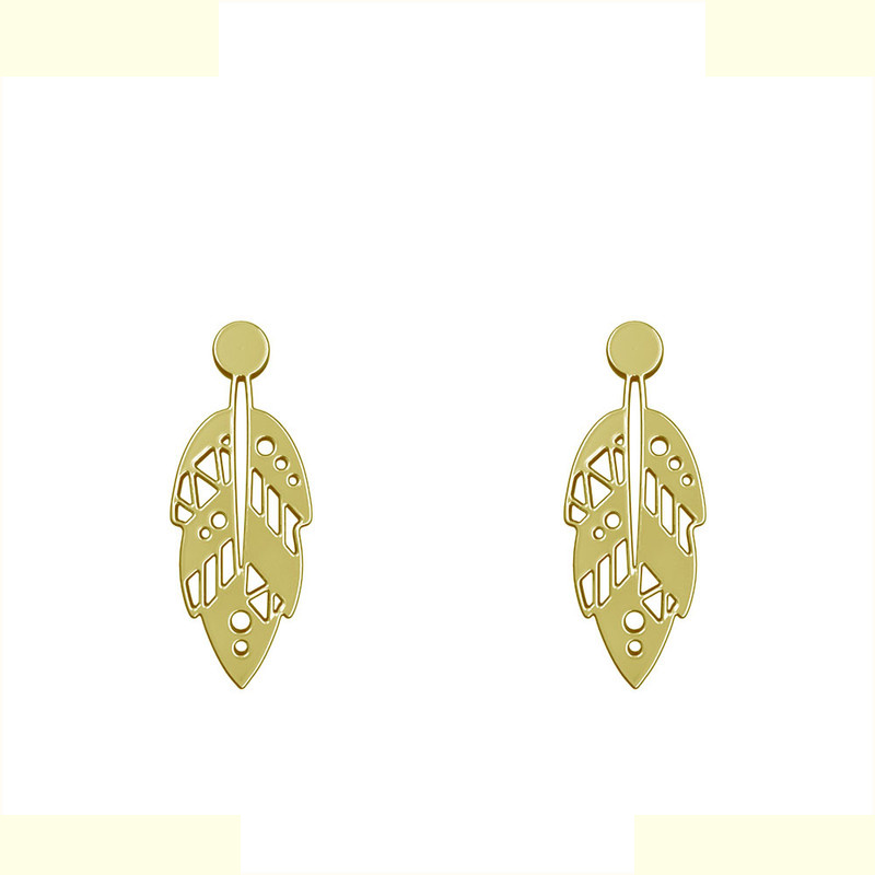 گوشواره طلا 18 عیار زنانه مدوپد مدل برگ کد GA1-14989 گوشواره طلا 18 عیار زنانه مدوپد مدل برگ کد GA1-14989