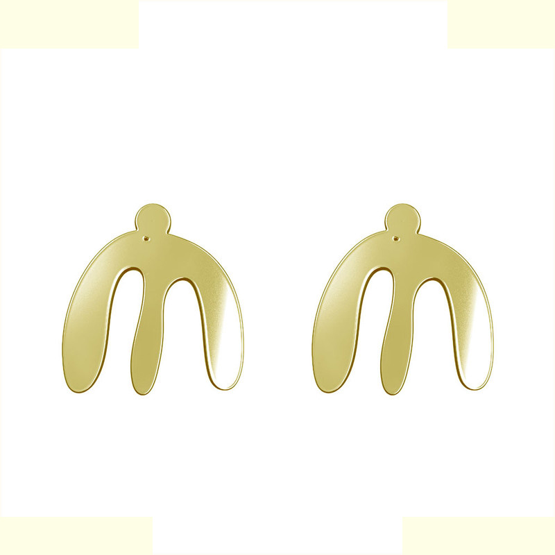 گوشواره طلا 18 عیار زنانه مدوپد مدل هندسی کد GA1-15021