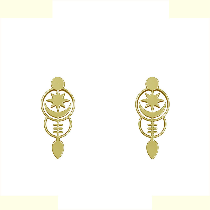 گوشواره طلا 18 عیار زنانه مدوپد مدل ماه کد GA1-15024 گوشواره طلا 18 عیار زنانه مدوپد مدل ماه کد GA1-15024