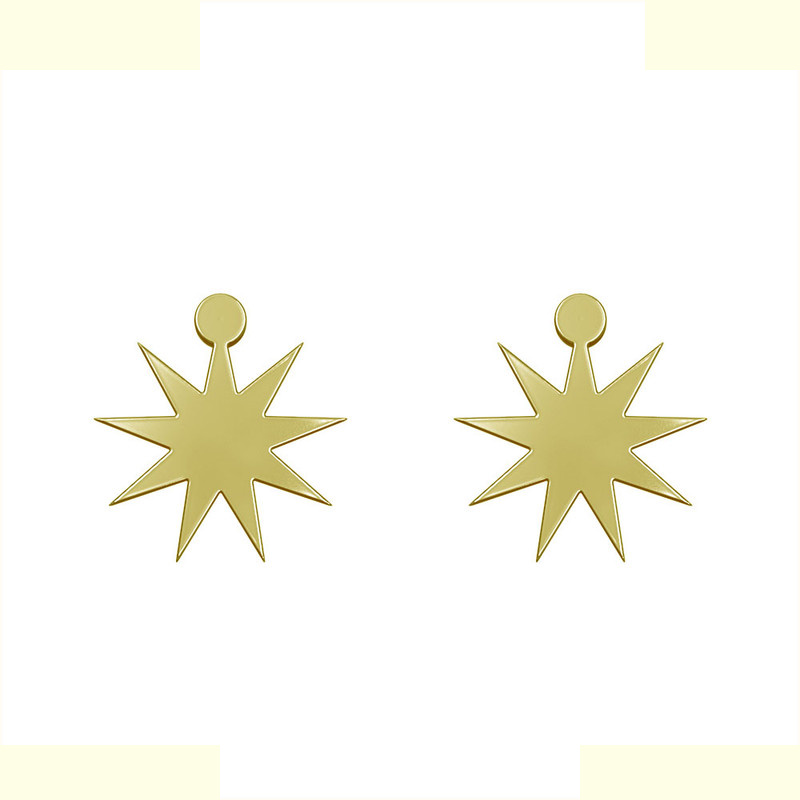 گوشواره طلا 18 عیار زنانه مدوپد مدل ستاره کد GA1-15360