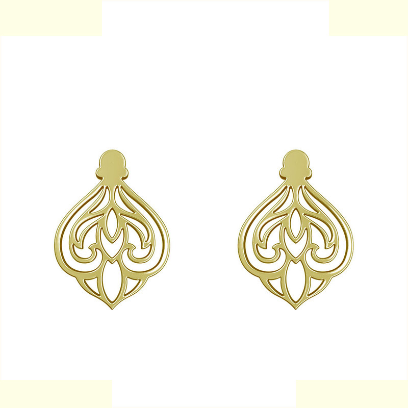 گوشواره طلا 18 عیار زنانه مدوپد مدل اسلیمی کد GA1-15327 گوشواره طلا 18 عیار زنانه مدوپد مدل اسلیمی کد GA1-15327