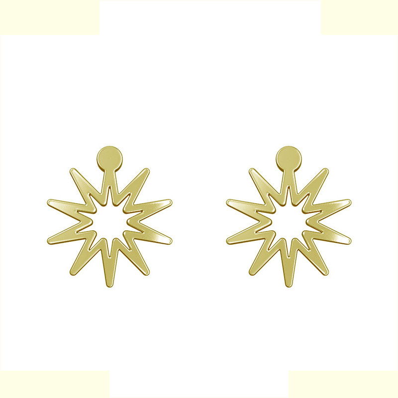 گوشواره طلا 18 عیار زنانه مدوپد مدل ستاره کد GA1-15456