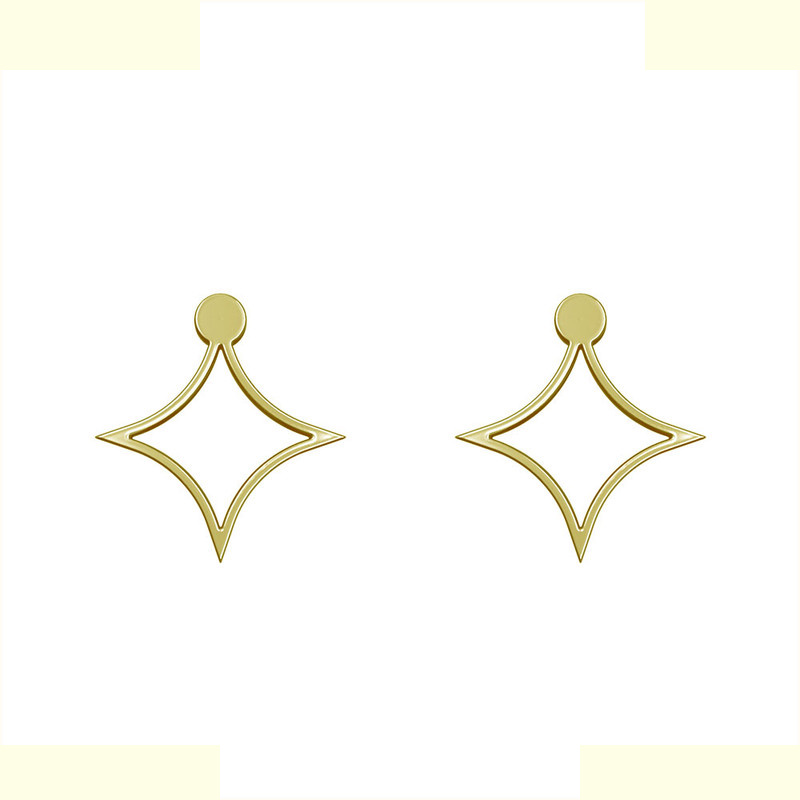 گوشواره طلا 18 عیار زنانه مدوپد مدل ستاره کد GA1-15530