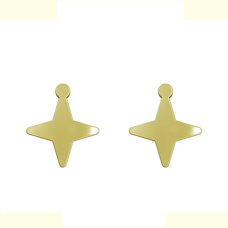 گوشواره طلا 18 عیار زنانه مدوپد مدل ستاره کد GA1-15551