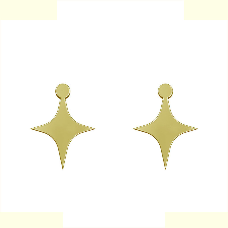 گوشواره طلا 18 عیار زنانه مدوپد مدل ستاره کد GA1-15553