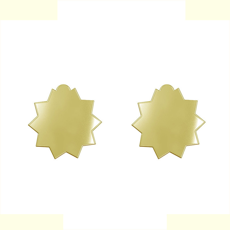 گوشواره طلا 18 عیار زنانه مدوپد مدل ستاره کد GA1-15595