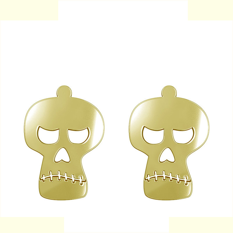 گوشواره طلا 18 عیار زنانه مدوپد مدل جمجمه کد GA1-15704