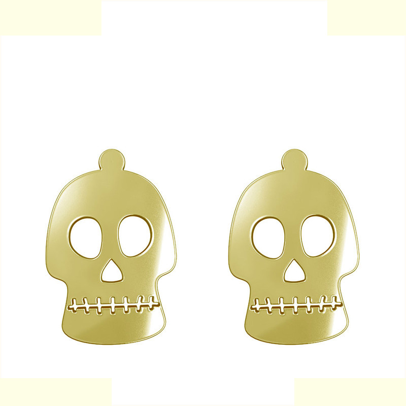 گوشواره طلا 18 عیار زنانه مدوپد مدل جمجمه کد GA1-15724