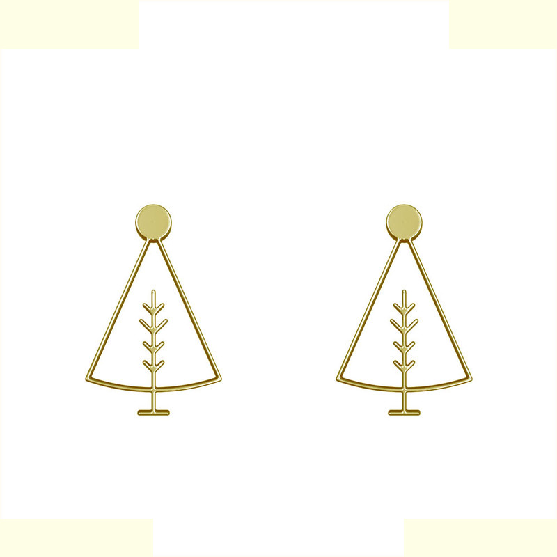 گوشواره طلا 18 عیار زنانه مدوپد مدل درخت کد GA1-15762