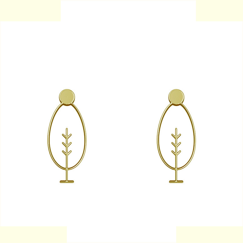 گوشواره طلا 18 عیار زنانه مدوپد مدل درخت کد GA1-15767