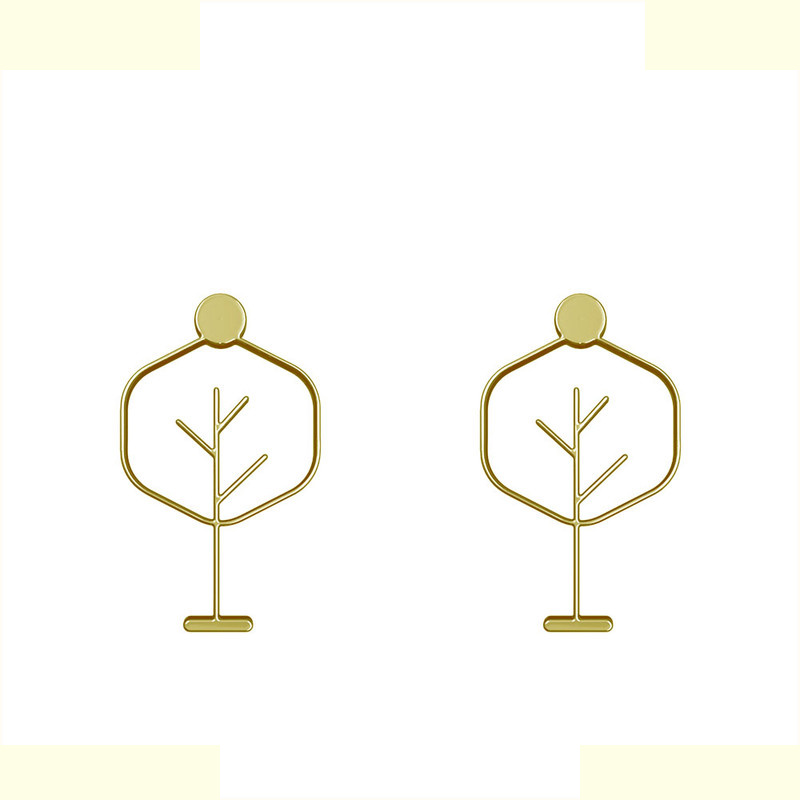 گوشواره طلا 18 عیار زنانه مدوپد مدل درخت کد GA1-15790 گوشواره طلا 18 عیار زنانه مدوپد مدل درخت کد GA1-15790