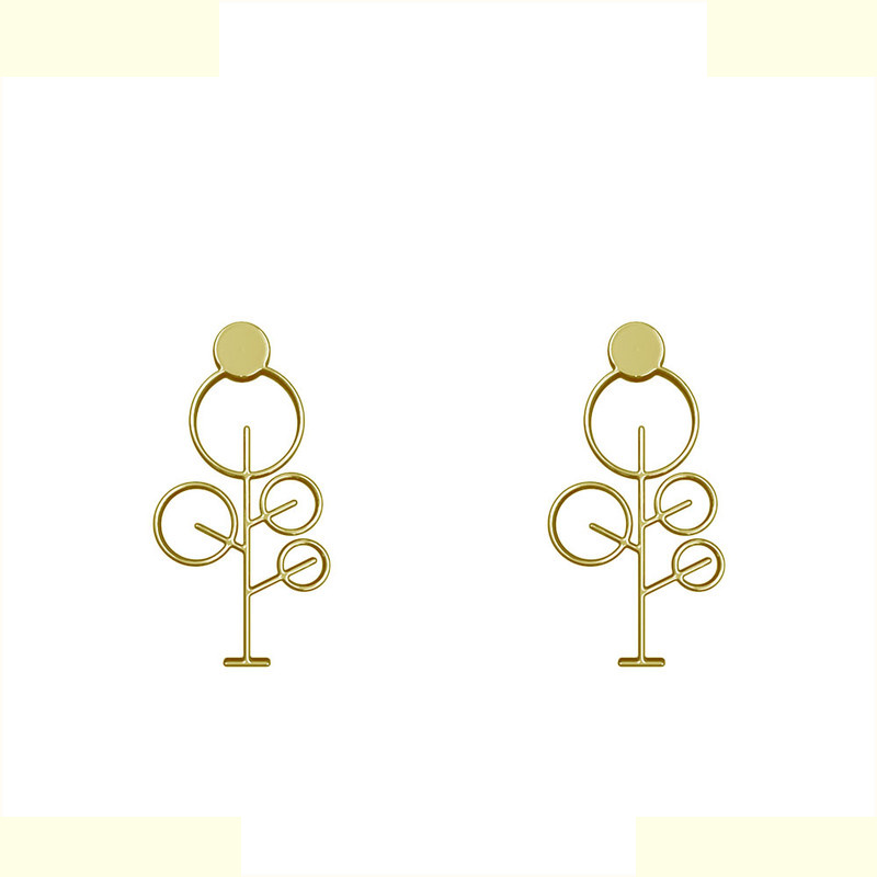 گوشواره طلا 18 عیار زنانه مدوپد مدل درخت کد GA1-15807