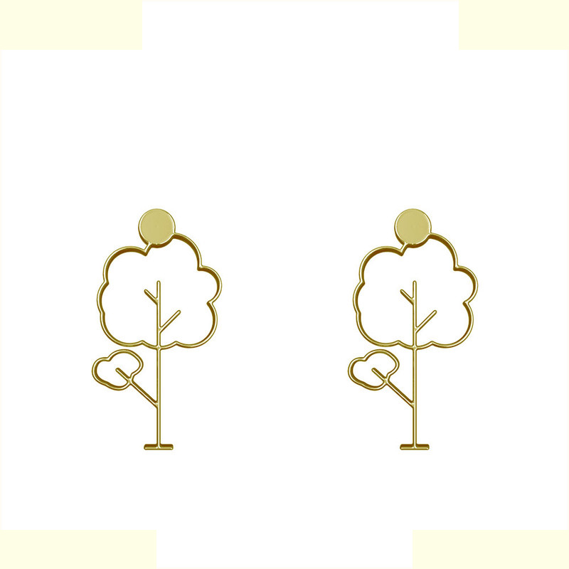 گوشواره طلا 18 عیار زنانه مدوپد مدل درخت کد GA1-15816 گوشواره طلا 18 عیار زنانه مدوپد مدل درخت کد GA1-15816