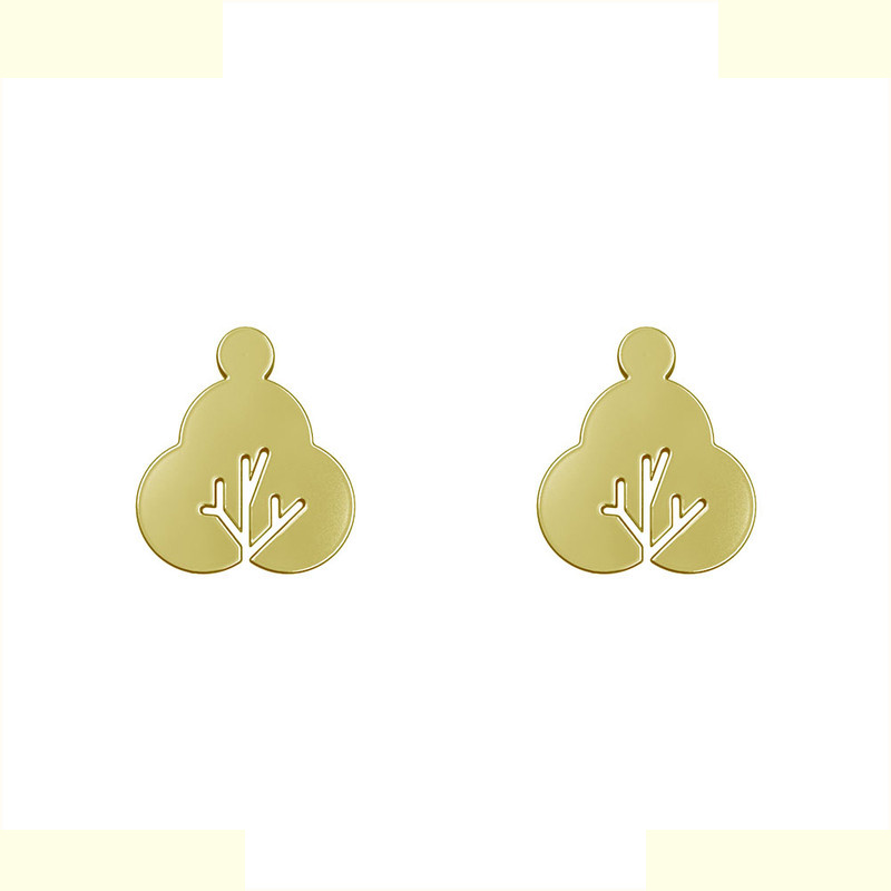 گوشواره طلا 18 عیار زنانه مدوپد مدل درخت کد GA1-15817