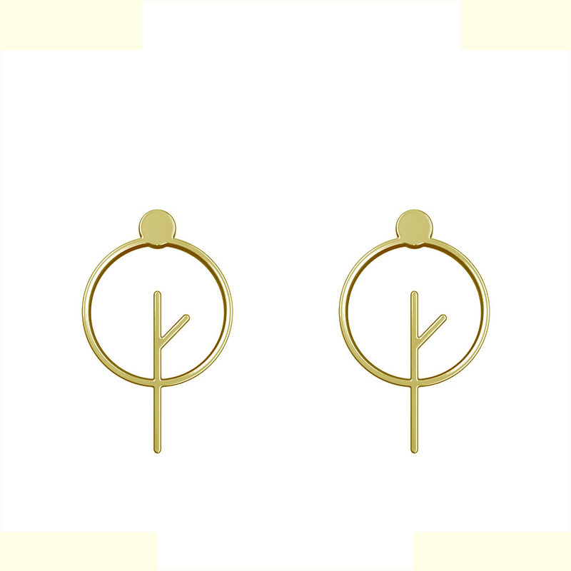 گوشواره طلا 18 عیار زنانه مدوپد مدل درخت کد GA1-15837 گوشواره طلا 18 عیار زنانه مدوپد مدل درخت کد GA1-15837