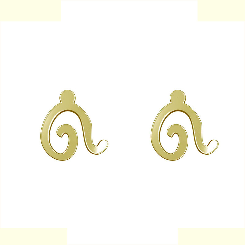 گوشواره طلا 18 عیار زنانه مدوپد مدل هندسی کد GA1-16134