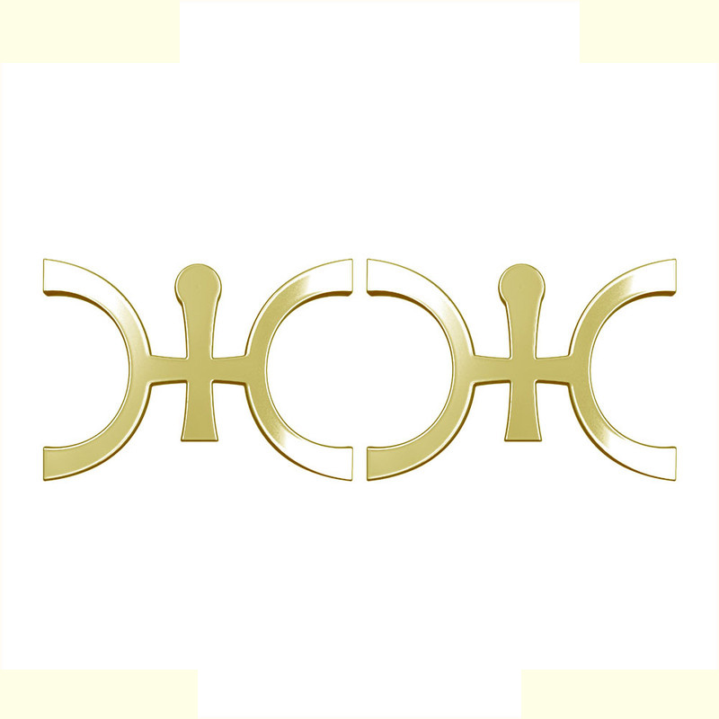 گوشواره طلا 18 عیار زنانه مدوپد مدل هندسی کد GA1-16273