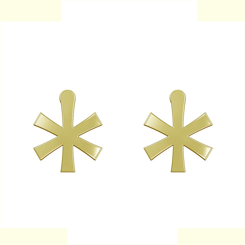 گوشواره طلا 18 عیار زنانه مدوپد مدل هندسی کد GA1-16296