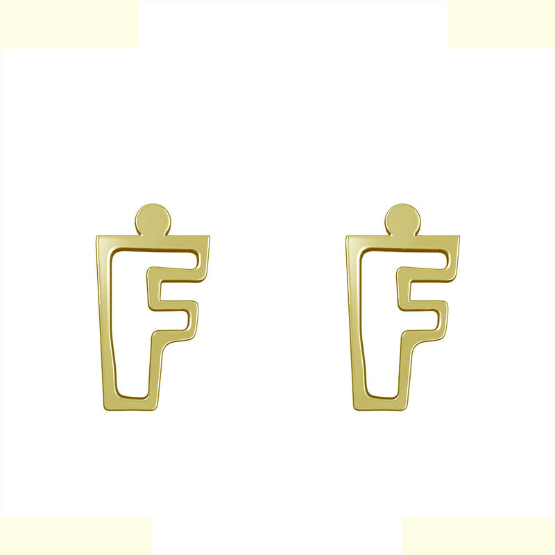 گوشواره طلا 18 عیار زنانه مدوپد مدل حرف F کد GA1-16686 گوشواره طلا 18 عیار زنانه مدوپد مدل حرف F کد GA1-16686