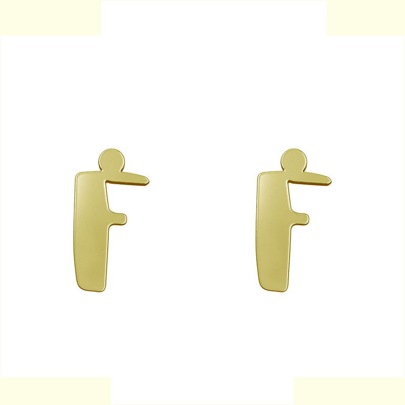 گوشواره طلا 18 عیار زنانه مدوپد مدل حرف F کد GA1-16712 گوشواره طلا 18 عیار زنانه مدوپد مدل حرف F کد GA1-16712