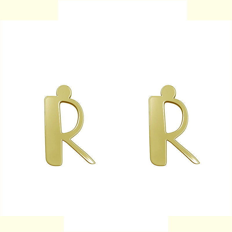 گوشواره طلا 18 عیار زنانه مدوپد مدل حرف R کد GA1-16724 گوشواره طلا 18 عیار زنانه مدوپد مدل حرف R کد GA1-16724