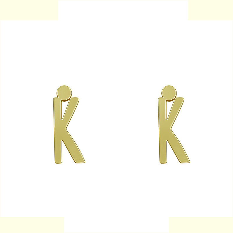 گوشواره طلا 18 عیار زنانه مدوپد مدل حرف K کد GA1-16743 گوشواره طلا 18 عیار زنانه مدوپد مدل حرف K کد GA1-16743