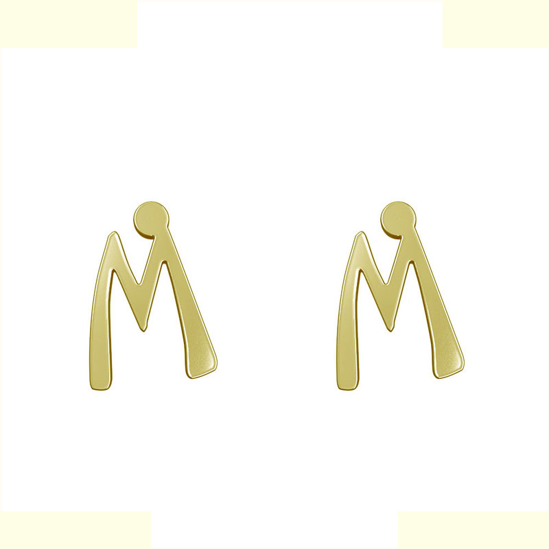 گوشواره طلا 18 عیار زنانه مدوپد مدل حرف M کد GA1-16773 گوشواره طلا 18 عیار زنانه مدوپد مدل حرف M کد GA1-16773